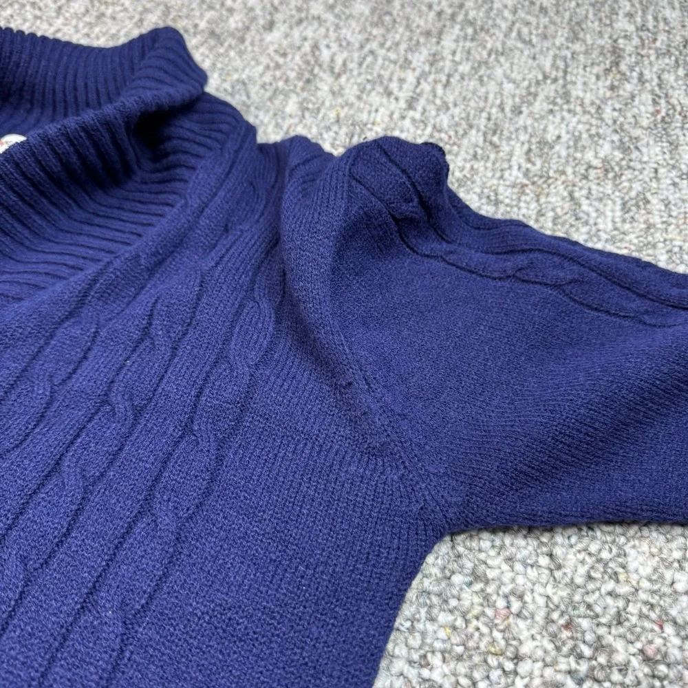 Vintage McGregor Sweater Mens Medium Knit Cardigan 80s 90s Grandpa Preppy Blue